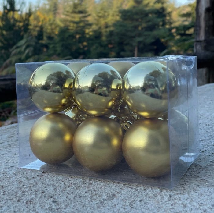 caixa boles arbre de nadal daurades